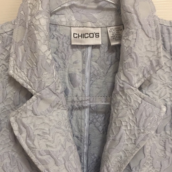 Chico’s Light Blue Tapestry Blazer - Picture 6 of 12